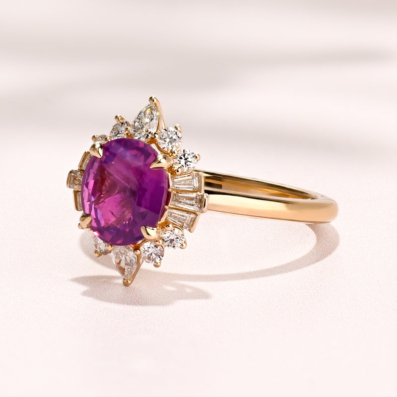 Corona Ring | 2.02ct Oval Pink Sapphire