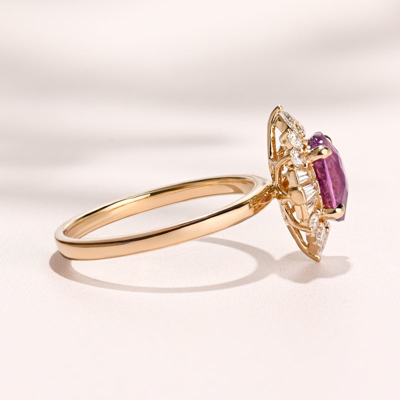 Corona Ring | 2.02ct Oval Pink Sapphire