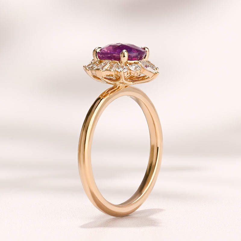 Corona Ring | 2.02ct Oval Pink Sapphire