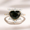 Astra Ring | 3.75ct Heart Shape Green Sapphire