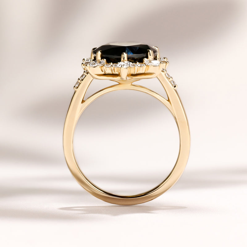 Astra Ring | 3.75ct Heart Shape Green Sapphire
