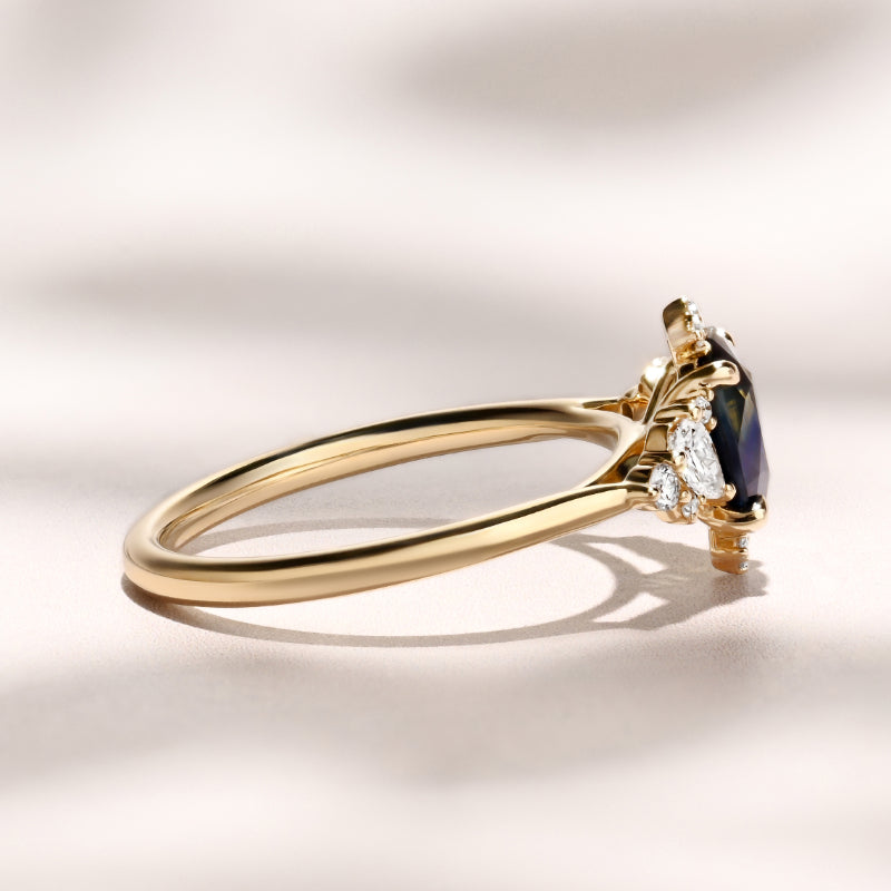Comice Ring | 1.41ct Teal-Blue Oval Madagascar Sapphire