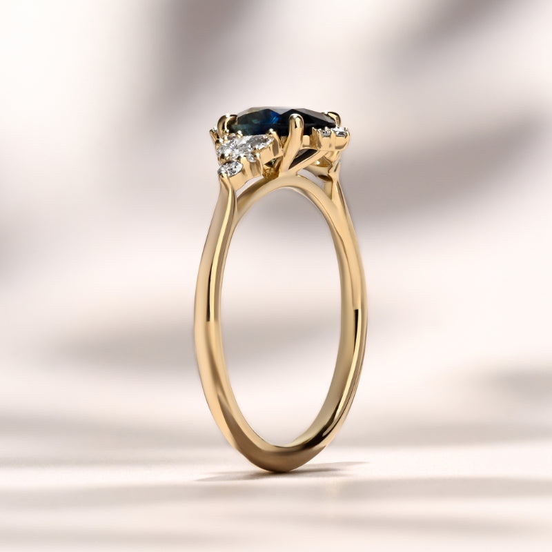 Comice Ring | 1.41ct Teal-Blue Oval Madagascar Sapphire