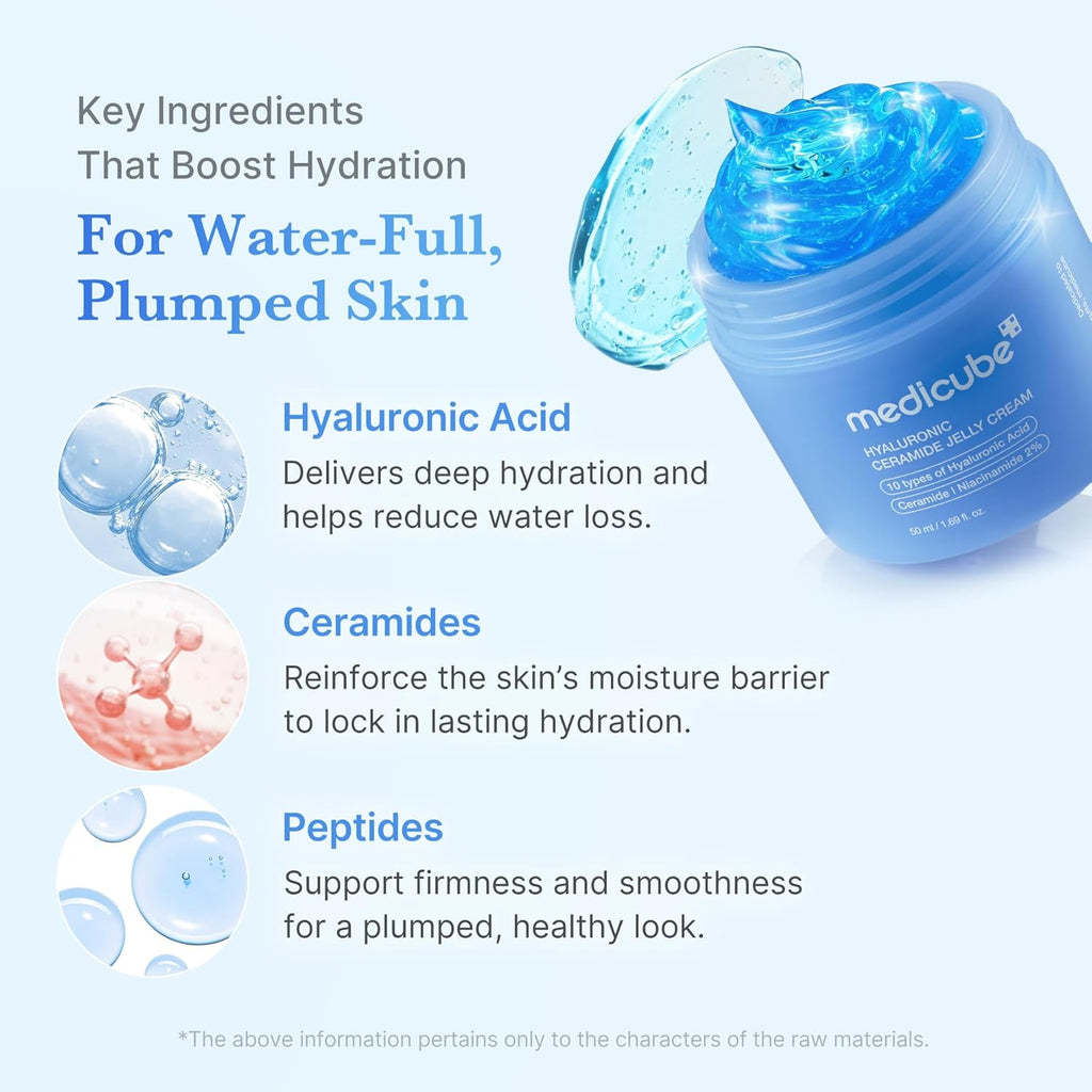 Jelly Cream with Hyaluronic Acid | Daily Moisturizer for All Skin Types | Long-Lasting Hydration with Hyaluronic Acid, Ceramides, Multi Peptides | Supports Skin'S Natural Barrier | 1.69 Fl.Oz