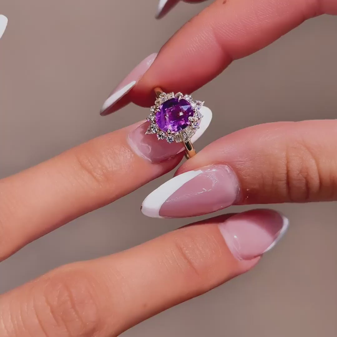 Corona Ring | 2.02ct Oval Pink Sapphire