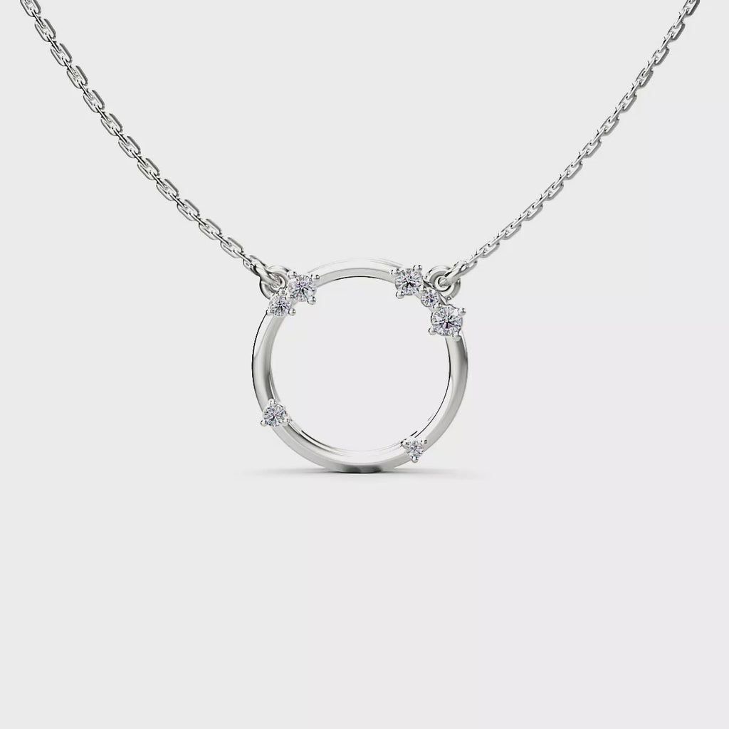 Silver Celestial Circle Pendant