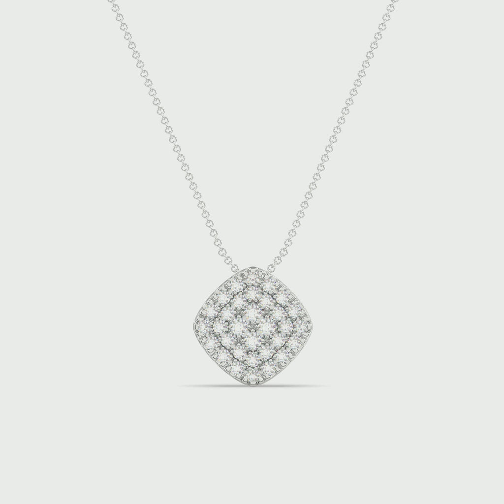 Sterling Silver 1/5ctw Pave Lab Grown Diamond Northern Star Pendant