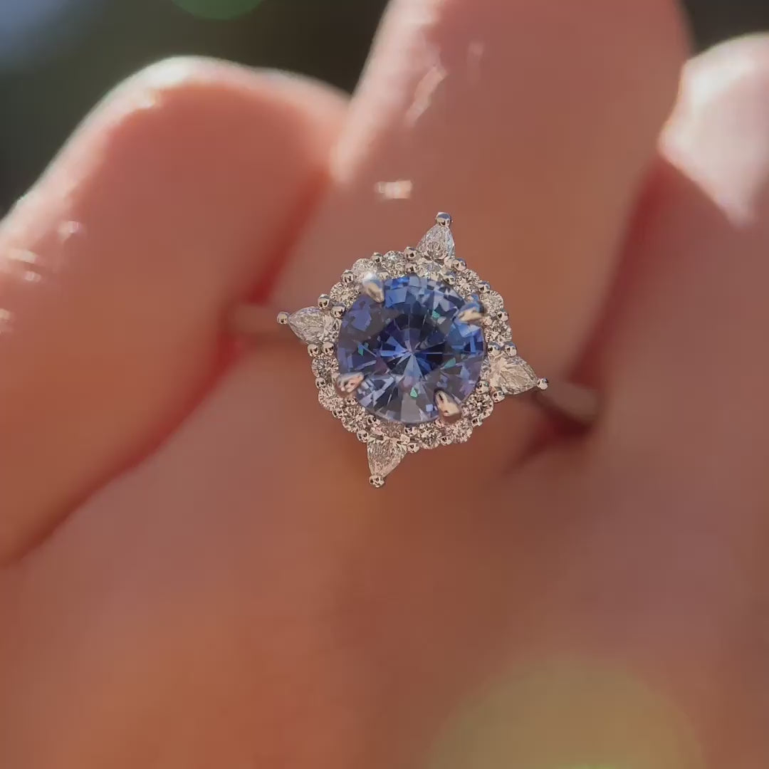Lyric Ring I 1.68ct Round Ceylon Sapphire
