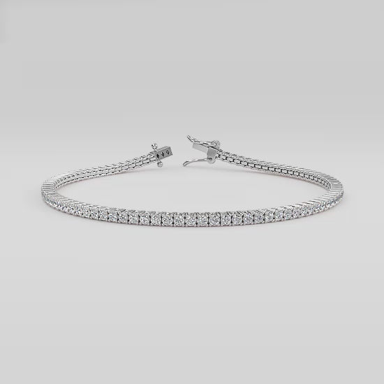 2 Carat Total Weight Lab-Grown Diamond Tennis Bracelet in 14k White Gold