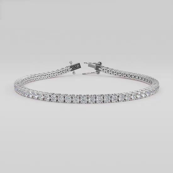 3 Carat Total Weight Lab-Grown Diamond Tennis Bracelet in 14k White Gold
