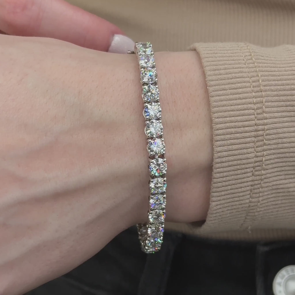 18ctw Lab-Grown Diamond Tennis Bracelet in 14k White Gold