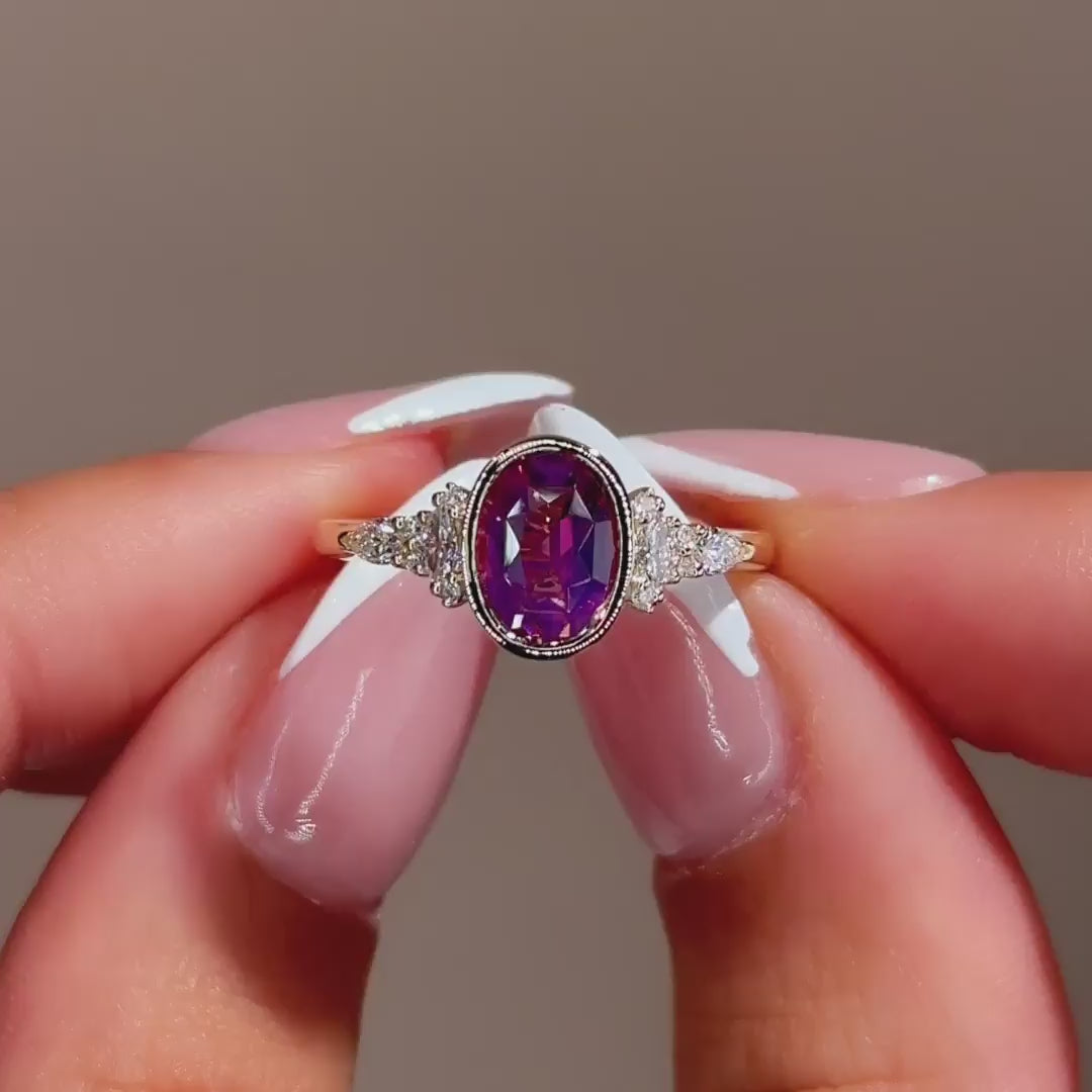 Savannah Bezel Ring I1.51ct Oval Pink Sapphire