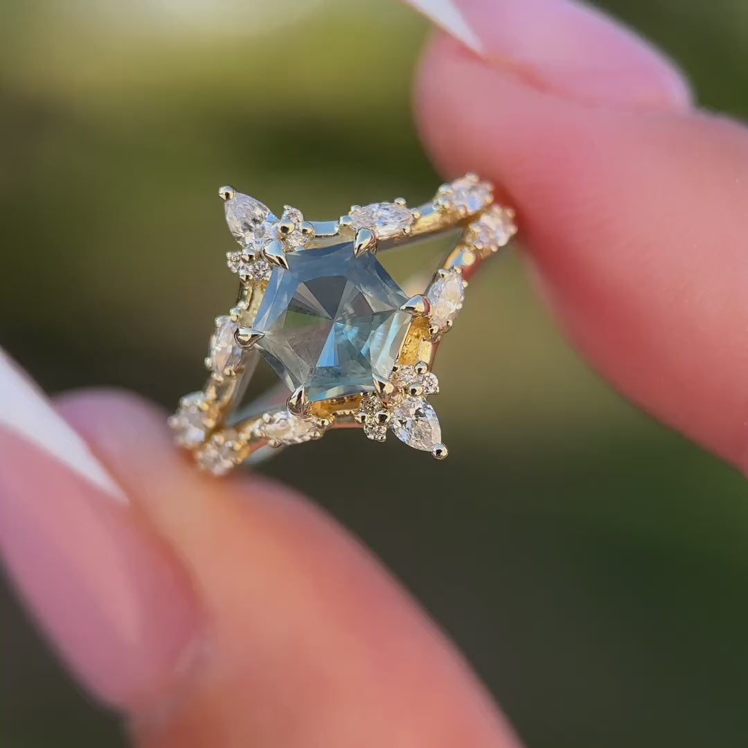 Junia Ring I 1.09ct Montana Hexagon Sapphire